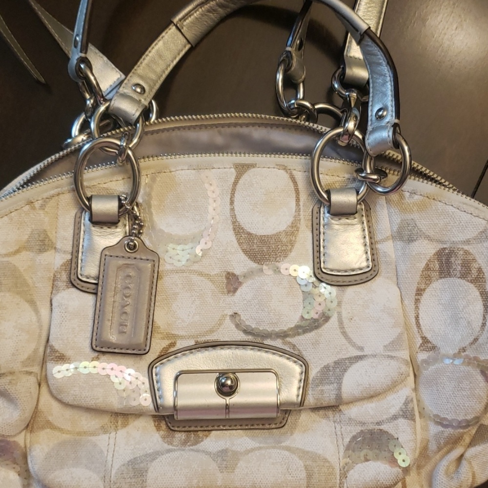 White coach bag